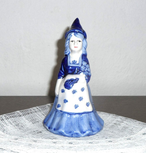 Porcelánový ZVONEK, delftská modř • Holland