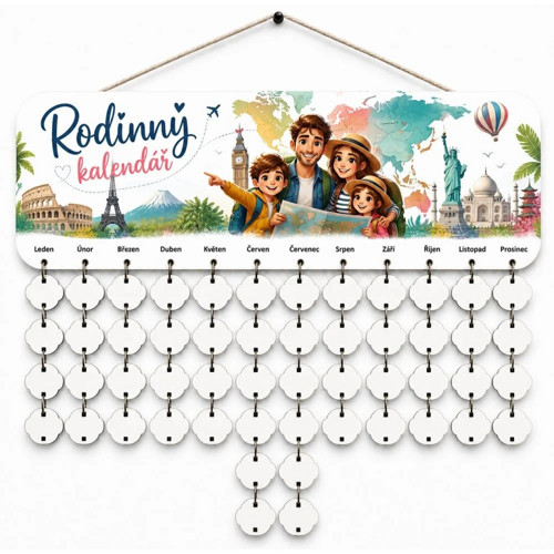 Rodinný kalendář - Poznáváme svět