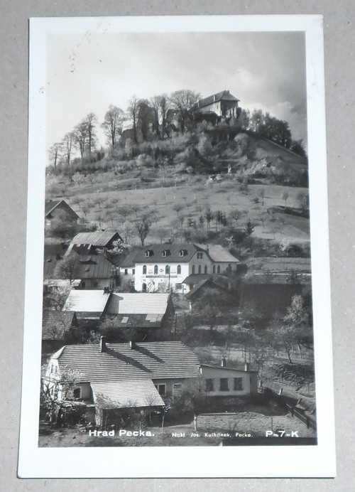 Starožitná POHLEDNICE • Hrad Pecka, 1939