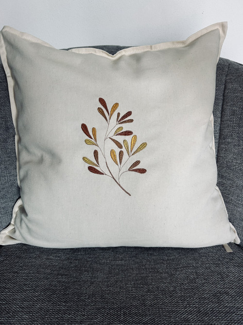 Vyšívaný povlak na polštář - větvička I