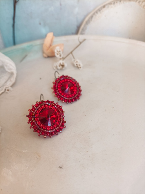Mini earrings n.18 - vyšívané náušnice — foto 1