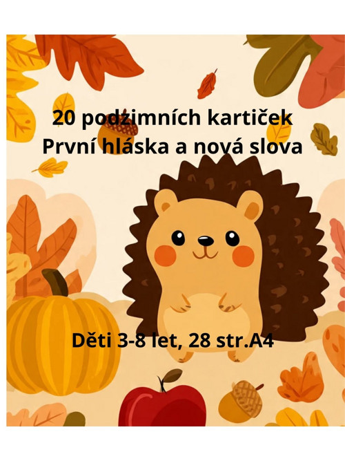 Podzimní kartičky první hláska a nová slova
