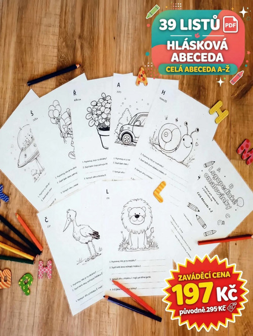 Hlásková ABECEDA A-Ž rozvoj řeči a grafomotoriky