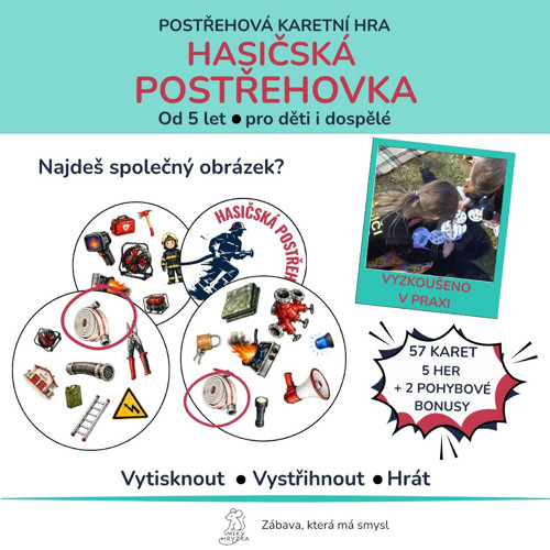 Hasičská postřehovka – PDF hra a dárek pro hasiče