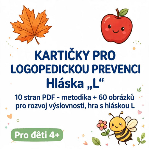 Kartičky pro logopedickou prevenci - hláska L