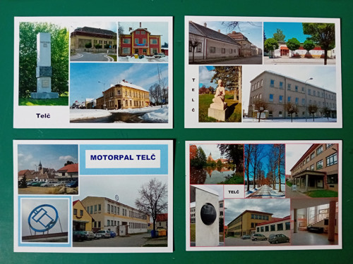 Pohlednice 4 ks Vzpomínková kolekce Telč