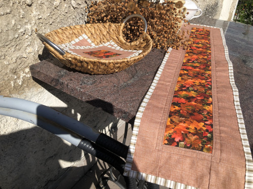 Podzimní běhoun s listím 100 x 21 cm