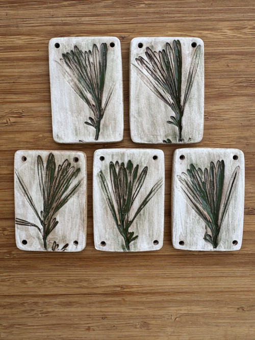 Keramické kachlíky, komponenty, rozměr 6x4 cm