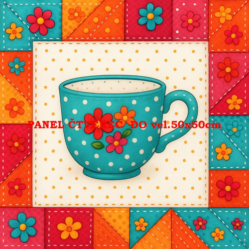 Bavlněný panel 10x10 cm