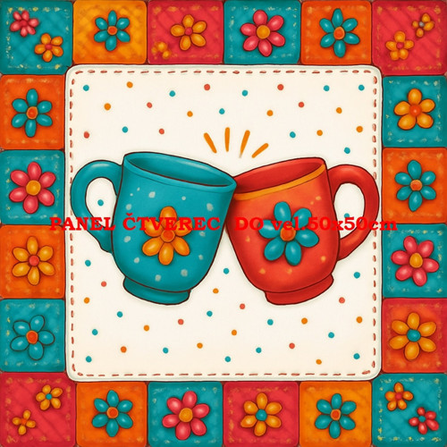 Bavlněný panel 10x10 cm