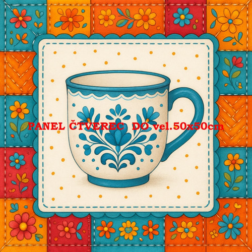 Bavlněný panel 10x10 cm