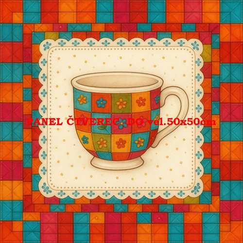 Bavlněný panel 10x10 cm