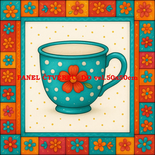 Bavlněný panel 10x10 cm