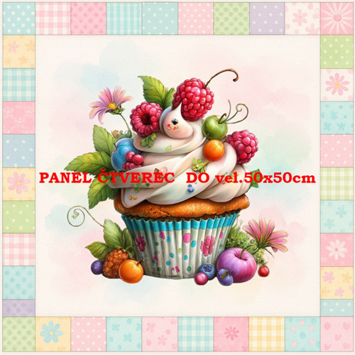 Bavlněný panel 10x10 cm