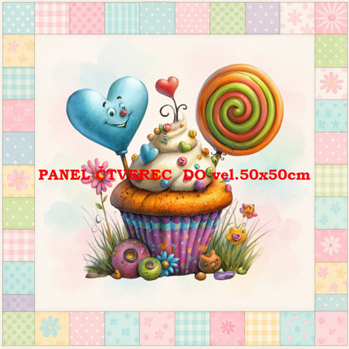 Bavlněný panel 10x10 cm — foto 1