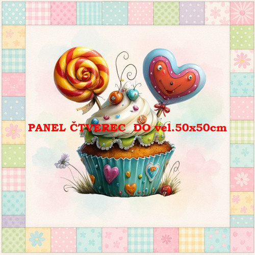 Bavlněný panel 10x10 cm