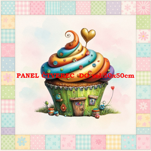 Bavlněný panel 10x10 cm — foto 1