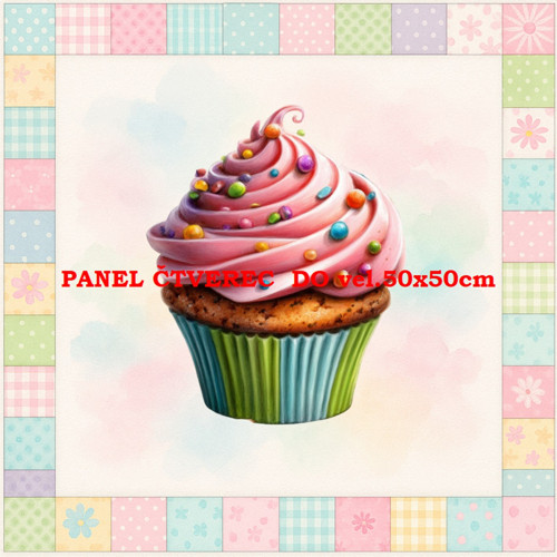 Bavlněný panel 10x10 cm — foto 1