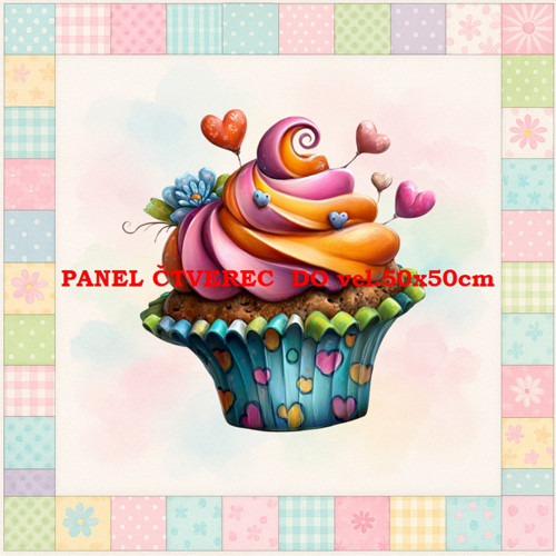 Bavlněný panel 10x10 cm
