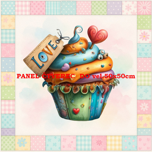 Bavlněný panel 10x10 cm — foto 1