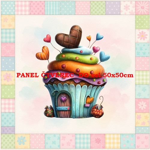 Bavlněný panel 10x10 cm