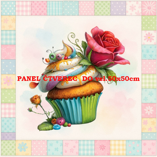 Bavlněný panel 10x10 cm — foto 1