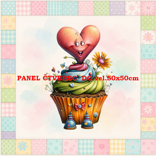 Bavlněný panel 10x10 cm — foto 1