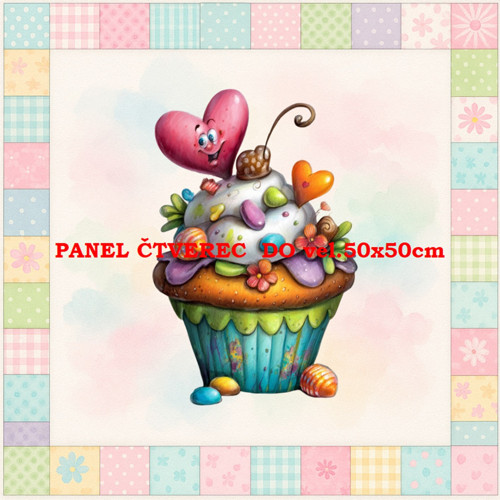 Bavlněný panel 10x10 cm — foto 1