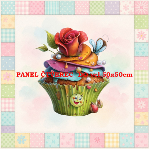 Bavlněný panel 10x10 cm