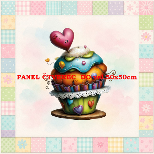 Bavlněný panel 10x10 cm