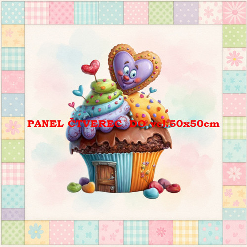 Bavlněný panel 10x10 cm — foto 1
