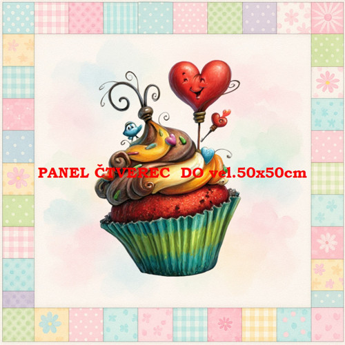 Bavlněný panel 10x10 cm — foto 1