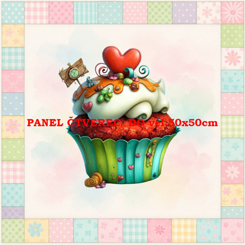 Bavlněný panel 10x10 cm — foto 1