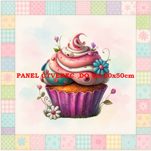 Bavlněný panel 10x10 cm