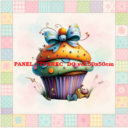 Bavlněný panel 10x10 cm