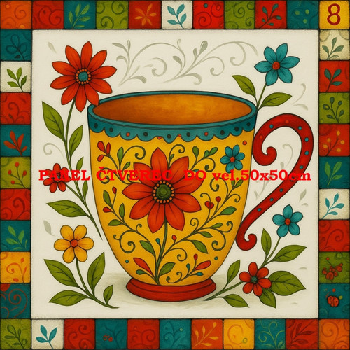Bavlněný panel 10x10 cm