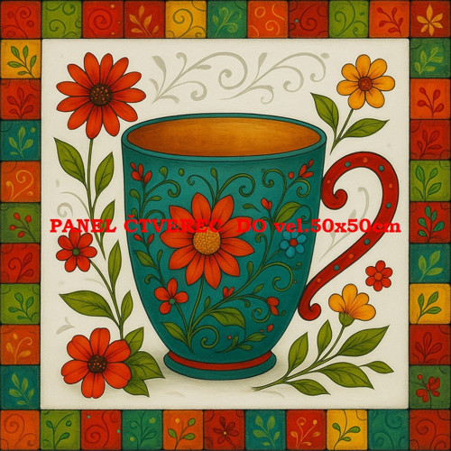 Bavlněný panel 10x10 cm