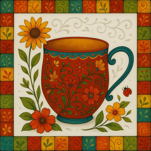 Bavlněný panel 10x10 cm
