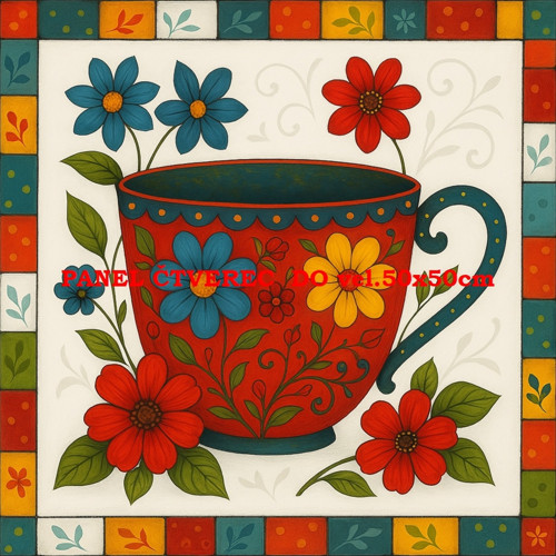 Bavlněný panel 10x10 cm