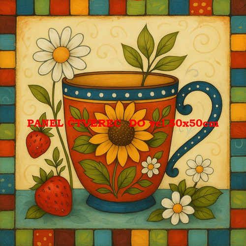 Bavlněný panel 10x10 cm