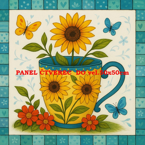 Bavlněný panel 10x10 cm