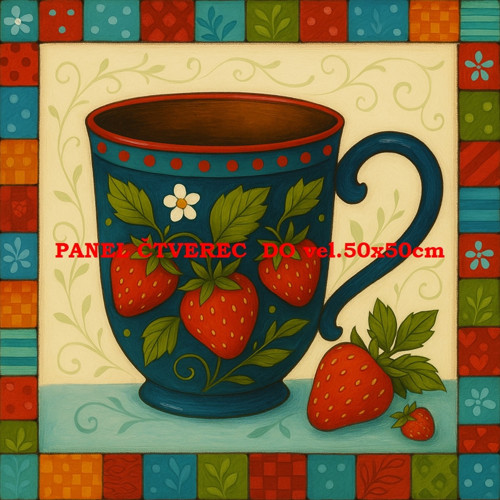 Bavlněný panel 10x10 cm