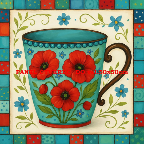 Bavlněný panel 10x10 cm