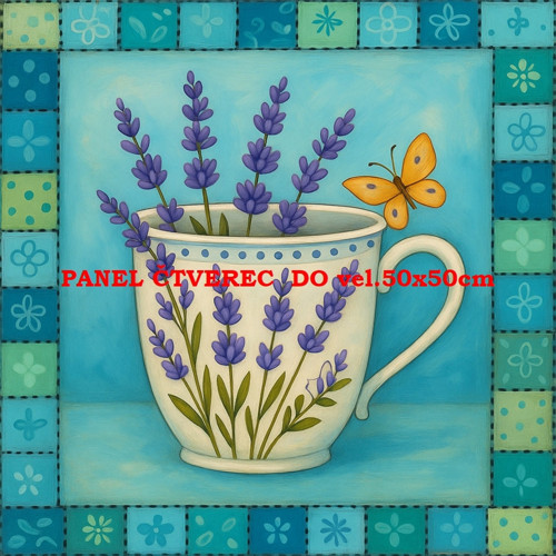 Bavlněný panel 10x10 cm