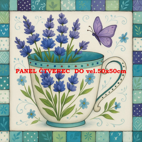 Bavlněný panel 10x10 cm — foto 1