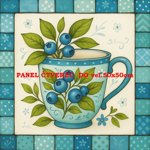 Bavlněný panel 10x10 cm — foto 1