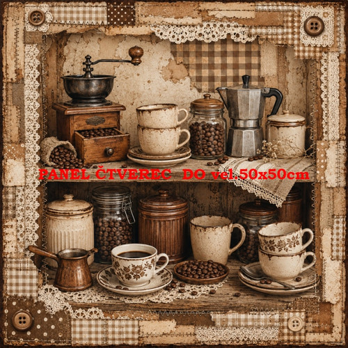 Bavlněný panel 10x10 cm