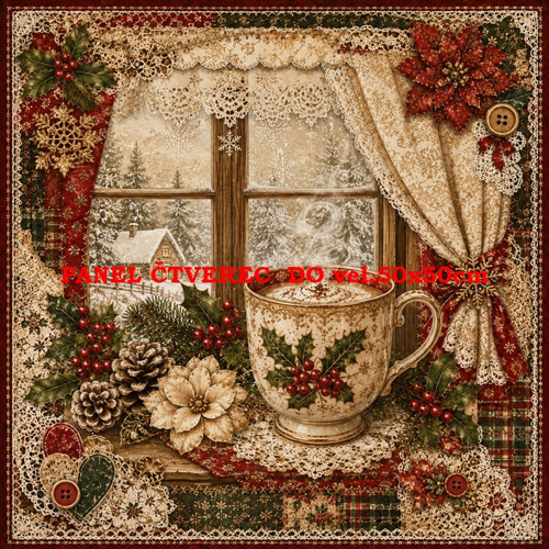Bavlněný panel 10x10 cm