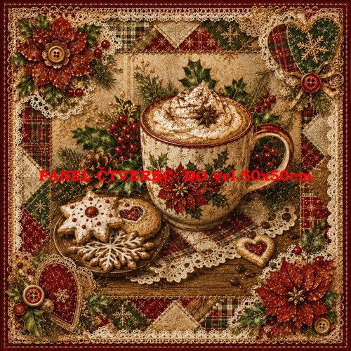 Bavlněný panel 10x10 cm
