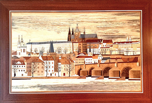Obraz - intarzie " Praha II ".